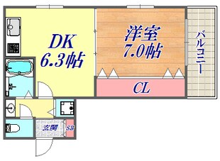 ラフォーレ湊川の物件間取画像